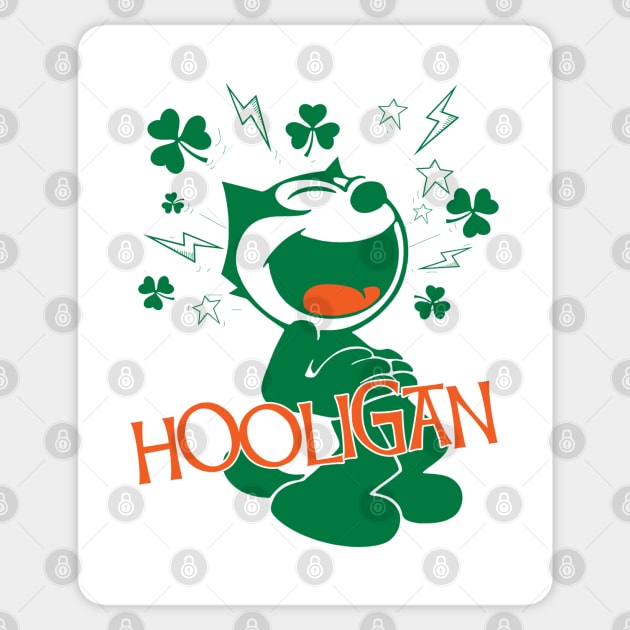 ST. PATRICK'S DAY HOOLIGAN Sticker by ROBZILLA